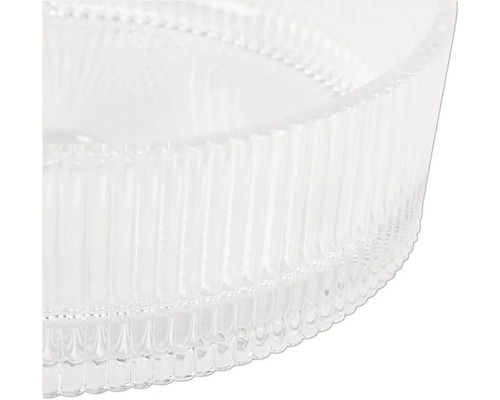 Skleněný talíř s vroubkovanou strukturou