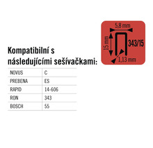 Informace o kompatibilitě sponek s různými sešívačkami