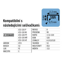 Informace o kompatibilitě sponek s různými sešívačkami