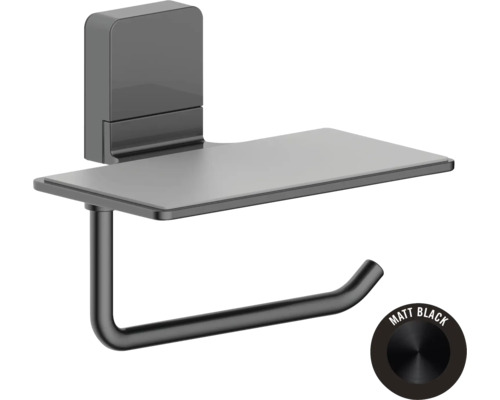 Držák toaletního papíru s poličkou v matném provedení