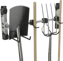 Držák zahradního nářadí s lopatou a vidlemi