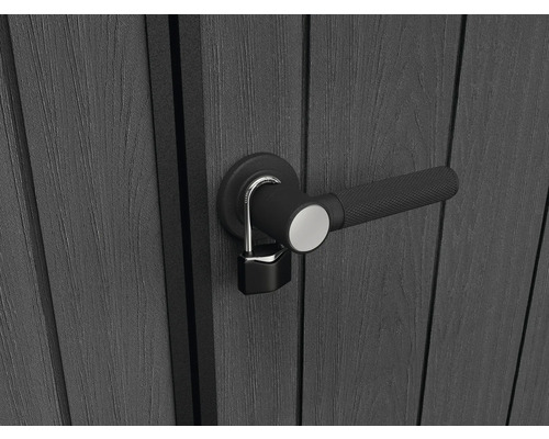 Zámek na zahradních dveřích s klikou