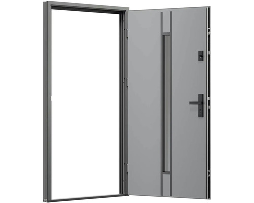 Otevřené vchodové dveře s rámem