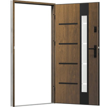 Otevřené vchodové dveře se skleněnou vložkou