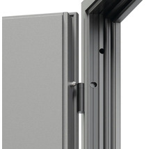 Detail dveří s rámem a pantem