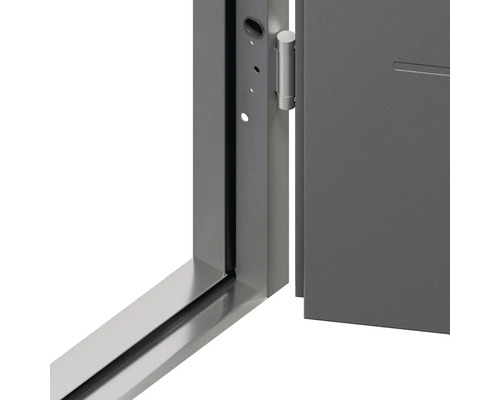 Detail interiérových dveří s rámem a pantem