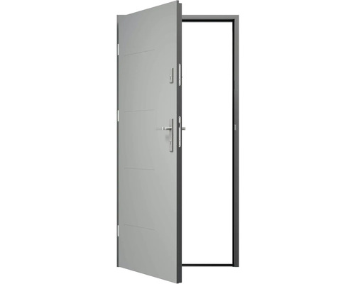 Otevřené jednokřídlé ocelové vchodové dveře