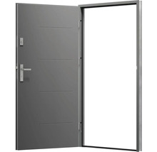 Otevřené ocelové dveře s kováním a rámem