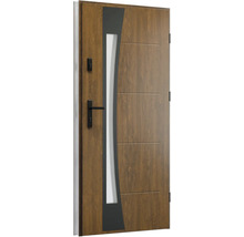 Vchodové dveře se skleněnou vložkou a klikou