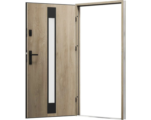 Otevřené vchodové dveře se skleněnou výplní