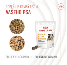 Royal Canin Skin and Coat Chews doplněk stravy pro psy se suchým a vlhkým krmivem
