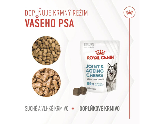 Logo Royal Canin, suché a vlhké krmivo a doplňkové krmivo pro psy