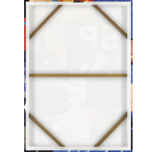 Zadní strana plátna s dřevěným rámem