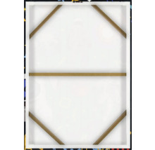 Zadní strana plátna s dřevěným rámem