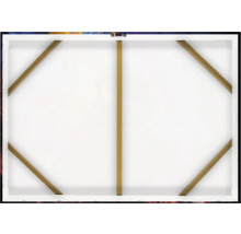 Zadní strana plátna s dřevěným rámem