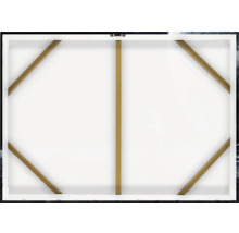 Zadní strana plátna s dřevěným rámem pro stabilizaci