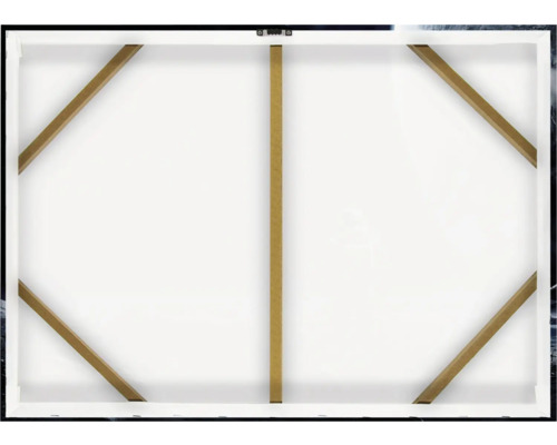 Zadní strana plátna s dřevěným rámem pro stabilizaci