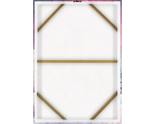 Zadní strana plátna s dřevěným rámem pro montáž na stěnu