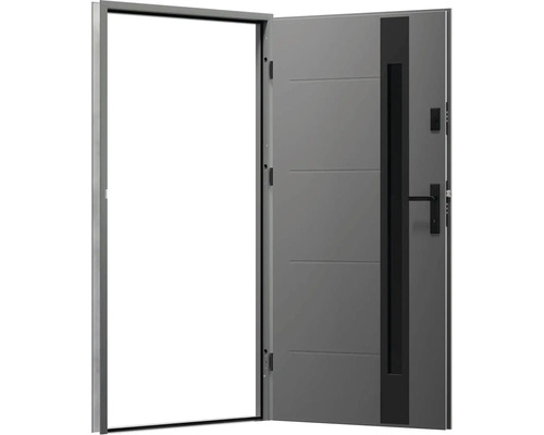 Otevřené vchodové dveře s rámem