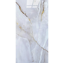 Dekorativní nástěnná dlaždice se strukturou mramoru a lesklým povrchem