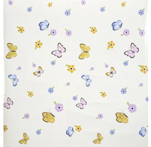 Tapeta s motýly a květinovým vzorem