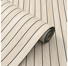 Role tapety s motivem dřevěných prken a černými liniemi