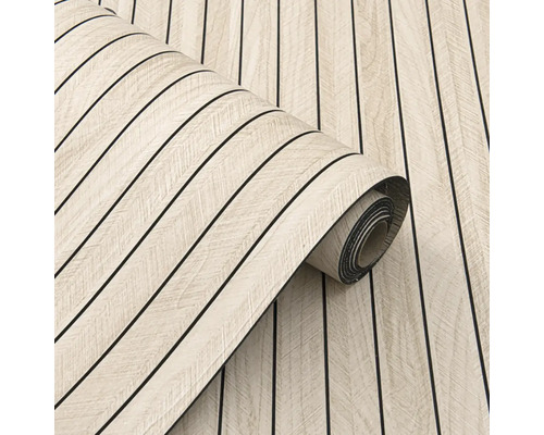 Role tapety s motivem dřevěných prken a černými liniemi