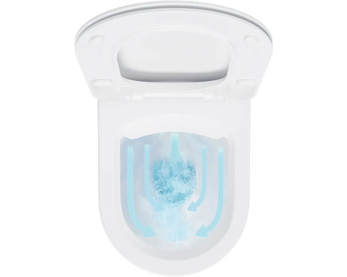 Bílé WC se splachovací funkcí