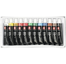 Sada olejových barev s dvanácti tubami