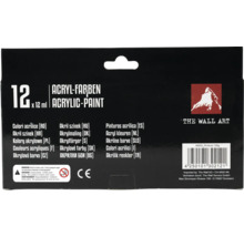 Balení dvanácti akrylových barev