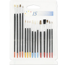 Sada 15 štětců pro umělecké potřeby