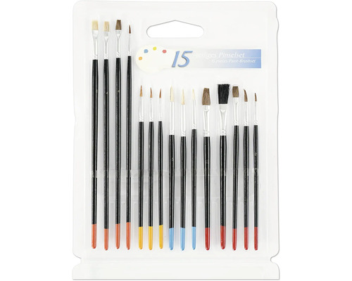 Sada 15 štětců pro umělecké potřeby