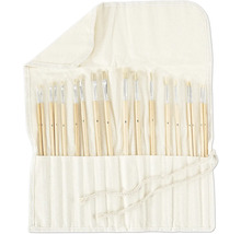 Sada štětců ve světlé látkové tašce, seřazené podle čísel