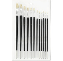 Sada deseti štětců s vlákny různých velikostí