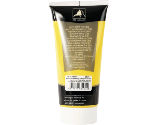 Tuba umělecké akrylové barvy kadmiová žlutá