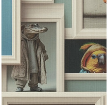 Tapeta se zvířecími motivy v rámečcích