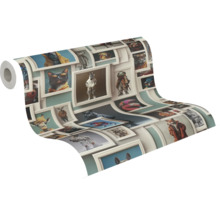 Role tapety s motivy zvířat v rámech obrazů