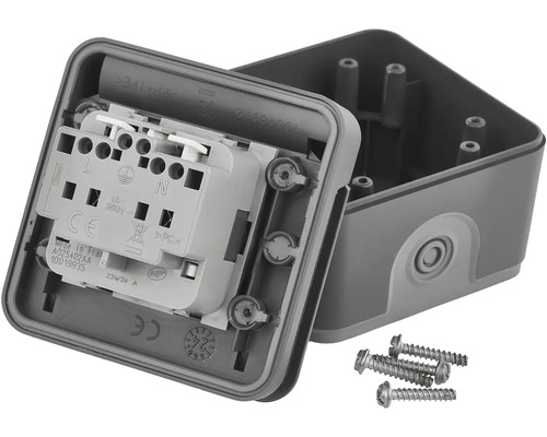 Otevřená krabice spínače pro povrchovou montáž se šrouby