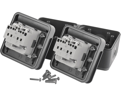 Spínače do vlhkých prostor s šrouby a krytem