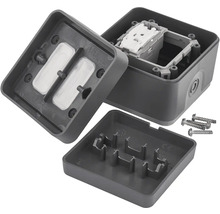 Přisazená spínací krabice do vlhkého prostředí se šrouby a těsněním