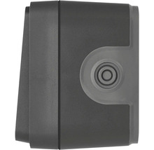 Detail šedého venkovního svítidla