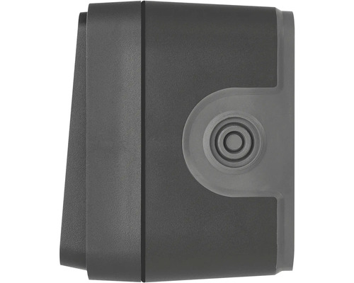 Detail šedého venkovního svítidla