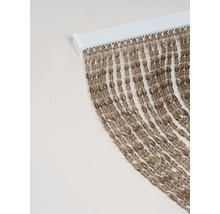 Dekorativní korálkový závěs s bílým zavěšením na dveře nebo okno