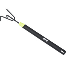 Malý kultivátor se třemi hroty a plastovou rukojetí