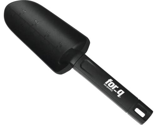 Plastová zahradní lopatka s hloubkovou značkou a logem For-Q