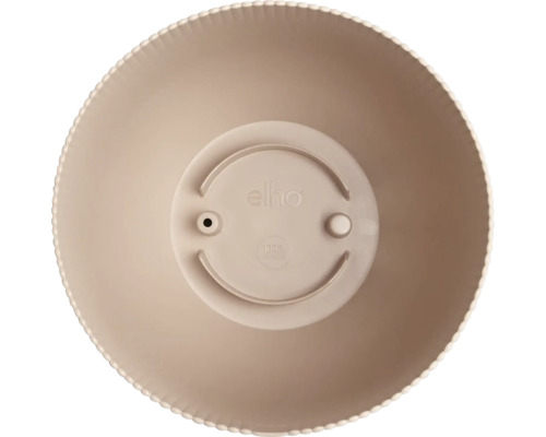 Pohled dovnitř plastového květináče s logem Elho