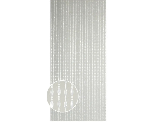 Korálkový závěs s čirými ozdobnými korálky