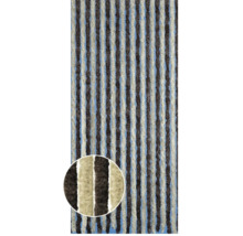 Proužkový závěs z žinylky se střídajícími se pruhy