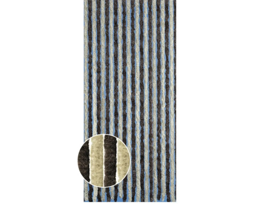 Proužkový závěs z žinylky se střídajícími se pruhy