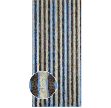 Dekorativní šála s proužkovaným vzorem v hnědé a šedé barvě